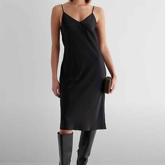 Express Dresses & Skirts - Express-Silk Slip Dress (Black 🖤)-L